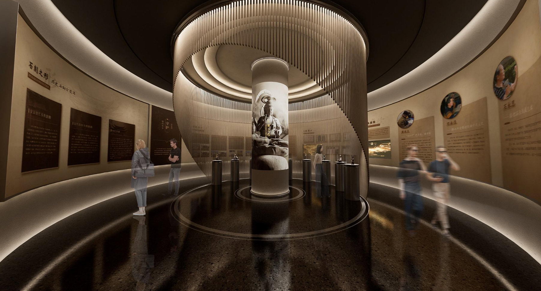 安岳石窟数字体验馆圆形中庭展区